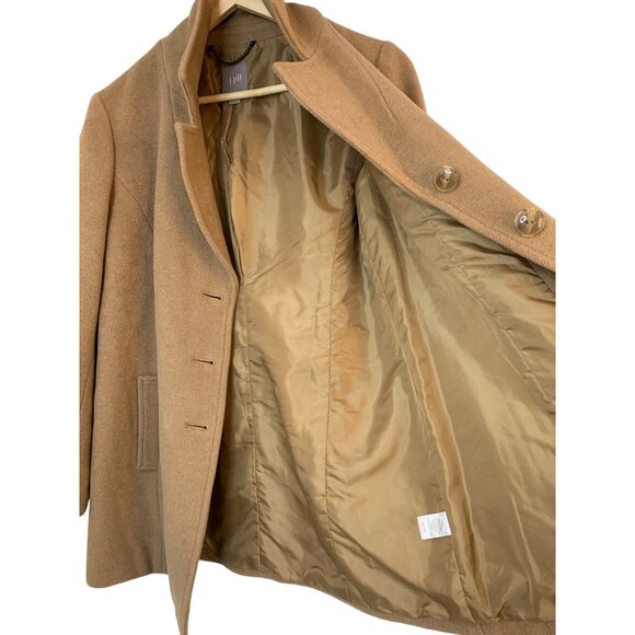 J. Jill Womens Petite Tan Wool Blend Peacoat Jacket Small RZ10404 - Picture 5 of 9